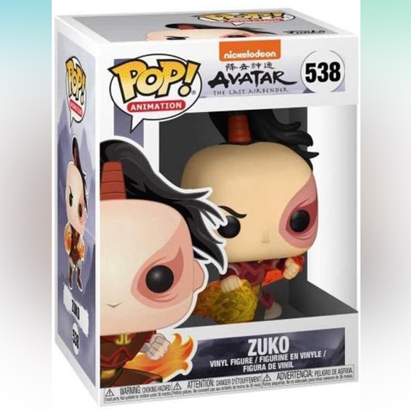 NIB Funko Pop Avatar Prince Zuko! Figure Vinyl 3 3/4” comes in display box #538 - Picture 2 of 5